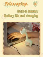 Lámpara Nocturna Giraffe Recargable Y Retráctil Para Oficina Hogar Escritorio Dormitorio Decoración De Mesa Para Estudiantes - details 17