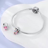 Encantos De Pareja De Niño Y Niña Platinados Con Circonia Para Pulsera O Collar Joyería Para Mujer Pendiente Clásico De Moda Vintage Romántico - details 148