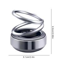 Aromaterapia Para Coche Decoración Solar Rotatorio Refrescante Doble Anillo Creativo Adorno Para Interior De Coche Accesorios - details 5