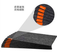 Juego De 3 Piezas De Tapetes De Comedor Ecológicos Lavables Antideslizantes Tapete De Comedor Rectangular De Terciopelo Negro Ligero Gris Oscuro Para Vino Y Taza - details 9