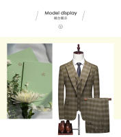 Traje De Boda Para Hombre De Alta Gama Tres Piezas Con Chaleco Y Pantalones Traje De Novio Casual Elegante Para Todas Las Estaciones - details 16