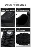 Zapatos De Seguridad Para Hombre Ligeros Y Protegentes Zapatillas De Trabajo Transpirables Antipinchazos Sin Metal En La Punta - details 12
