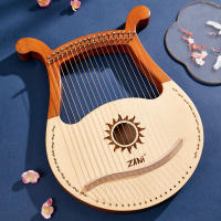 Lyre Harp De 19 Cuerdas De Madera De Caoba Instrumento Musical De Alta Calidad Con Cuerdas De Reserva Para Músicos - details 6