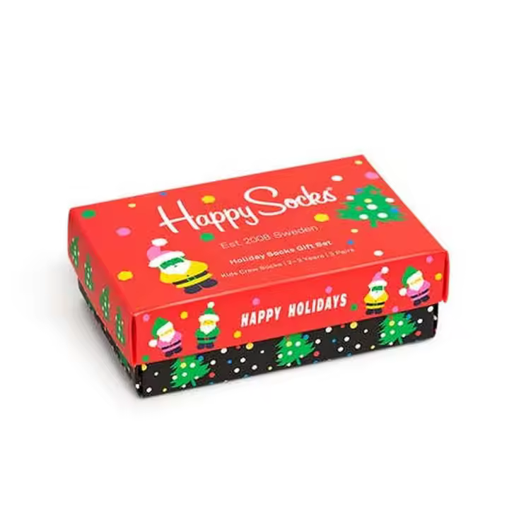 Happy Socks Calcetines Altos Estampados Navidad 3 Pares Niños 0-12M - 1