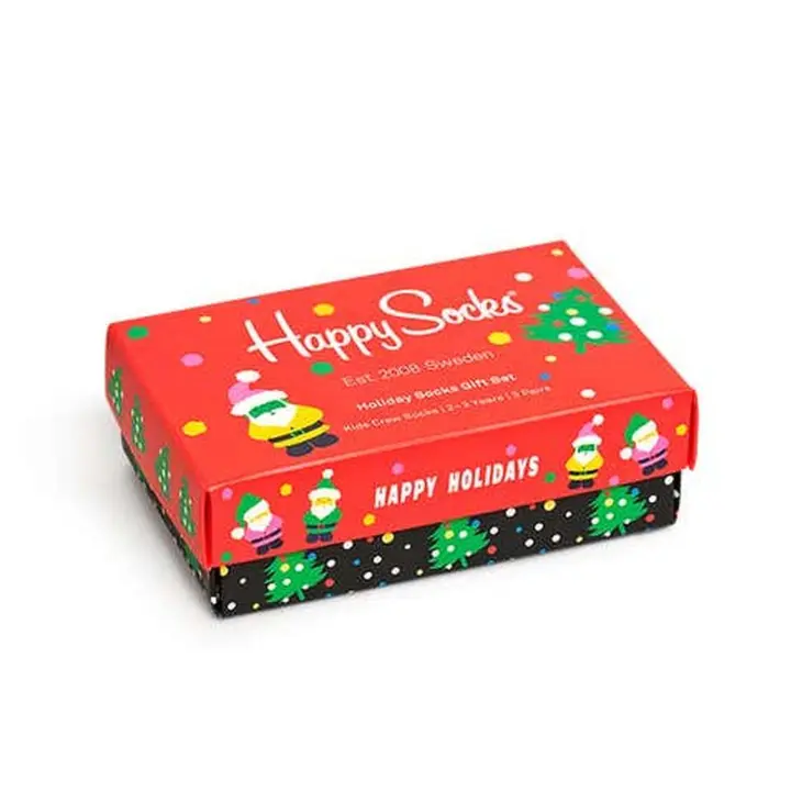 Happy Socks Calcetines Altos Estampados Navidad 3 Pares Niños 0-12M - 1