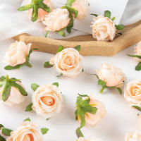 100Pcs Rosas De Seda Artificiales Para DIY Caja De Caramelo Decoración De Navidad Jardín Arco Boda Corona Accesorios - details 11