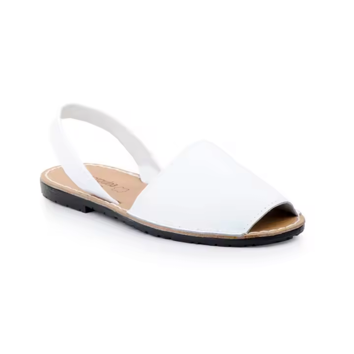6700 Blanco -Negro -Marino y Marron Hecho en España Menorquinas Ibicencas Hombre Piel Blanca-Negro -Marino y Marron Planta Acolchada Numeración: 39-46 Marca: Menorquinas ACOLCHADA piel muy suave muy comodas e ideales para el verano - 1