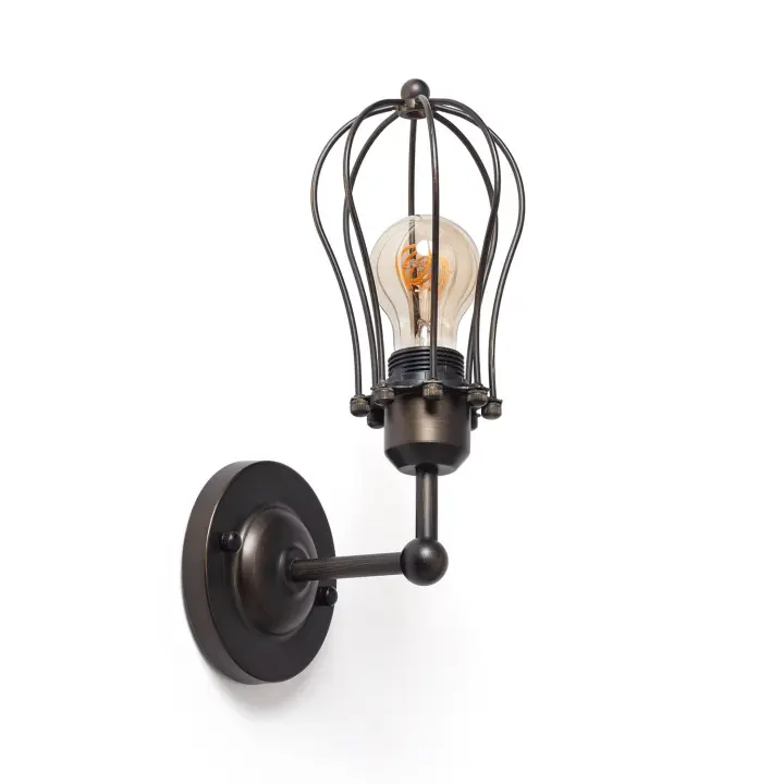 Ledkia Lámpara de Pared Metal Prisco Negro - 1