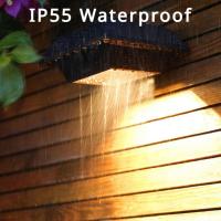 Aplique de pared para jardín, impermeable, para valla exterior, con luz solar, para porche, patio, paisaje (luz blanca y negra) - details 0