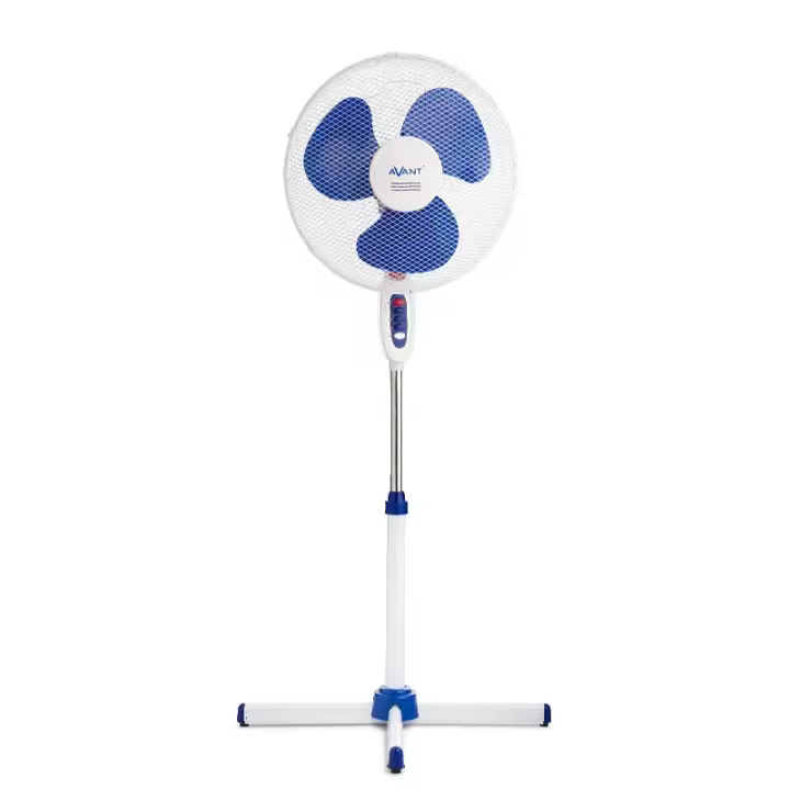 Ventilador de pie caja  2 unidades Ventilador de Pie 45W Oscilante con 3 velocidades  Altura regulable  Ventilador con Rejilla de nido de abeja de 40cm. - 1