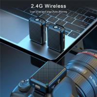 Micrófono Lavalier Inalámbrico Dual Canal Con 98 Pies Para Smartphone DSLR Camera DV Vlog YouTube Live Sistema De Micrófono Lapel - details 7