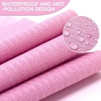20pcs Puntas De Uñas Impermeables Rosa Papel De Toalla Para Mesa De Manicura Desechable Plegable Para Práctica Y Salon - details 2