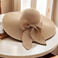 Sombrero De Paja Para Mujer Con Gran Alero De Verano Protección Solar Moda Y Versatilidad Con Lazo Hebillilla Sombrero De Playa - details 1