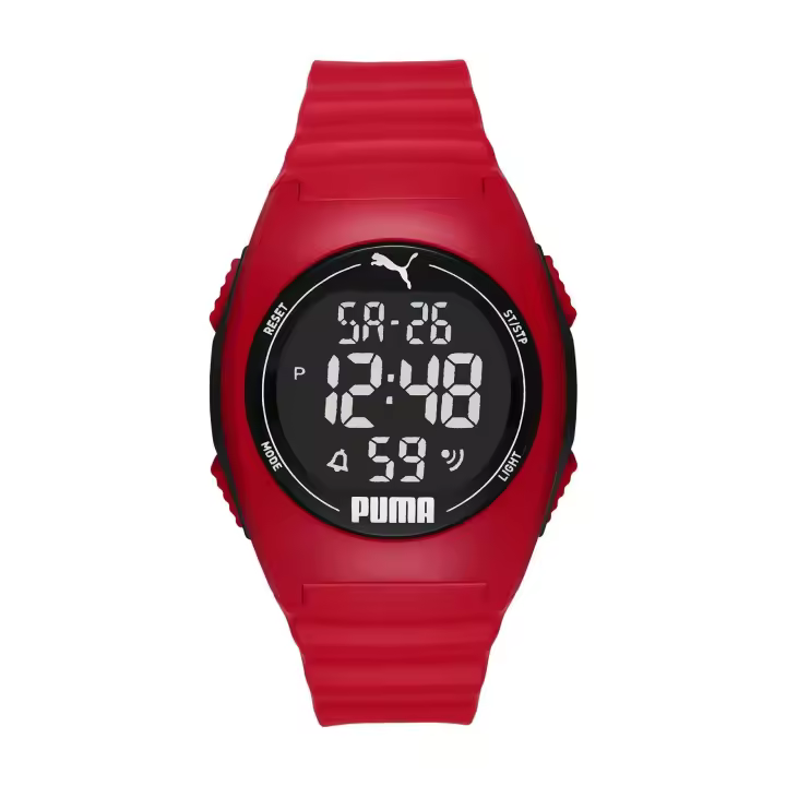 Reloj Puma caucho correa roja y esfera digital negra, Ref: P6014 - 1