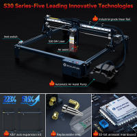 SCULPFUN S30 Grabador y Cortador láser de 5W, Asistencia de aire automática, Lente reemplazable, Placa base de 32 bits, 410x400mm - details 1