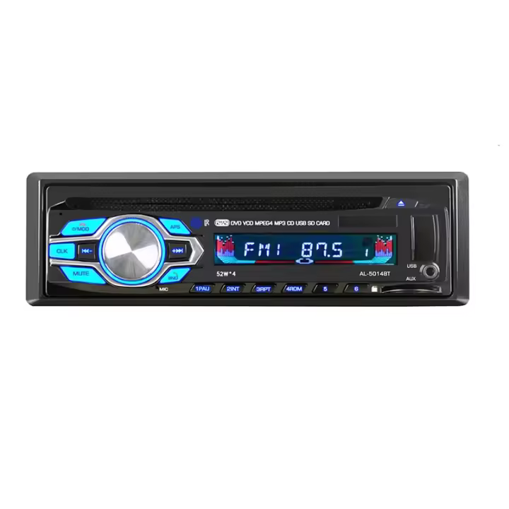 Nuevo Reproductor De DVD VCD CD Para Coche 1 Din Con Bluetooth Audio 12V MP3 SD USB AUX In-Dash Hand Free Estéreo Autoradio - 1