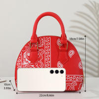 Bolso De Hombro Grande Con Manija De Flor De Cashew Y Diseño De Concha Resistente Al Agua Para Mujer Bolso De Bandolera Casual De PU - details 0