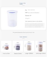 Caja De Almacenamiento Sellada Para Cocina 4Pcs Gran Capacidad Transparente Organizador De Alimentos Plástico a Prueba De Humedad Jars Para Granos - details 1