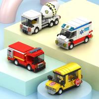 Nuevos Bloques De Construcción Ciudad Serie 8/1PCS Autobús Escolar Camper Camión Ambulancia Modelo Juguetes Educativos Para Niños Regalo Para Niños - details 11