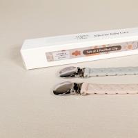 Chupetero de silicona orgánica y acero inoxidable para bebés Althea Living - Set de 2 unidades - details 2