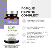 Cardo Mariano Hepatic Complex - 2092mg - Alcachofa + Diente León Detox Hígado - Desmodium + Colina - Milk Thistle 80% Silimarina 30% Silibina - Liver Detox - 60 Cápsulas Veganas - Nutralie - details 1