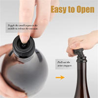 Tapa De Vino SUNFILI De Goma Grado Para Saver Vacuum Preservador Mantén Tu Vino Fresco Sellador De Botella Para El Hogar - details 3