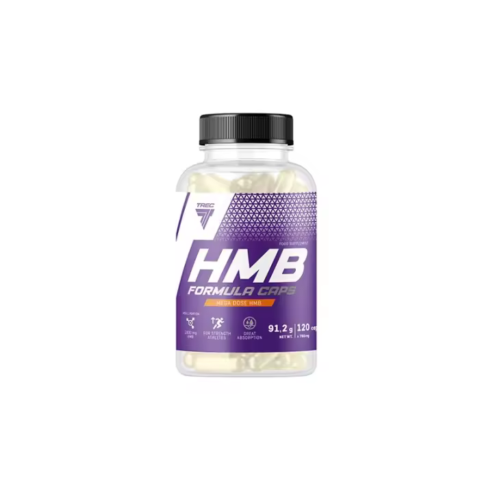 HMB Aminoácido Esencial 120 Cápsulas - Trec Nutrition | Aumenta Masa Muscular y Resistencia - 1