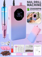 Kit De Taladro Para Uñas Recargable Portátil 35000 RPM Profesional Para Pintura De Uñas Con Fichas De Grano Set De Molinillo Para Herramientas De Salón De Uñas - details 0