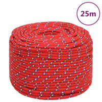 vidaXL Cuerda de barco polipropileno intenso 8 mm 25 m cuerda Color Blanco,  Rojo, y mas - details 1