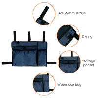 Bolsa De Almacenamiento Para Ruedas De Silla De Ruedas Grande Capacidad Impermeable Para Manillar Pouch De Almacenamiento Plegable Para Ancianos Discapacitados - details 1