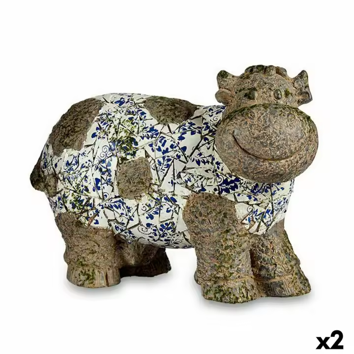 Ibergarden Figura Decorativa para Jardín Vaca Poliresina 18,5 X 33,5 X 46,5 Cm (2 Unidades) - Originalidad para Tu Hogar - 1