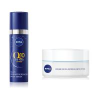 Nivea Pack - Serum Noche de recuperación Q10 Power Ultra 30ml + Crema de Día Refrescante con Protección Salar Factor30 -  50ml. - details 1
