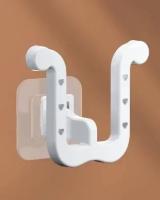 Estante De Pared Para Pantuflas En Forma De U Perforado Almacenamiento Para Baño Y Toilete Plástico Soporte Para Sandalias - details 2