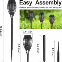 Luces LED de antorcha Solar para exteriores, luces impermeables alimentadas por energía Solar para jardín, Patio, luz de llama Solar, luces de Halloween - details 5