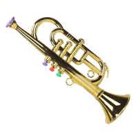 Trumpet 3 Tones Musical Wind Instruments For Children Toy Gold - JXLGV - details 0