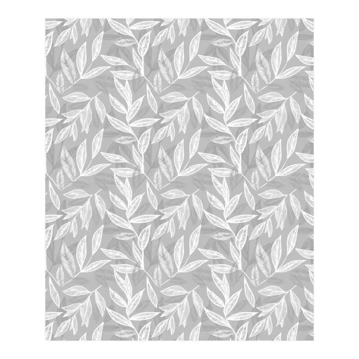 Estor Enrollable Decorativo Hojas Blancas Fondo Gris - Tejido Translúcido u Opaco - Fabricado en España - Ideal para Salón, Dormitorio, Cocina o Baño  Estores Iroa - 1
