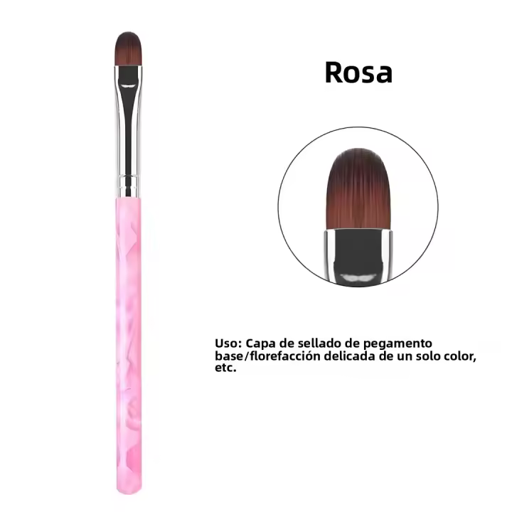 Set De Pinceles Para Uñas De Acrílico Profesional 4 Piezas/set Pincel Para Polvos De Uñas De Gel Herramienta De Manicura Para Mujeres Y Niñas - 1