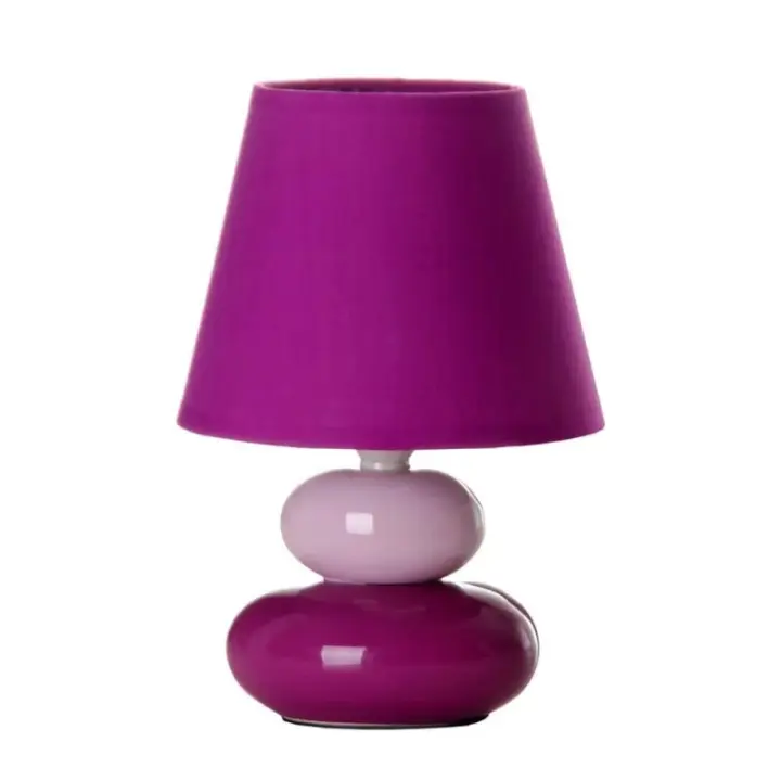 Dcasa Lámpara para mesita de noche moderna morado de cerámica - 1