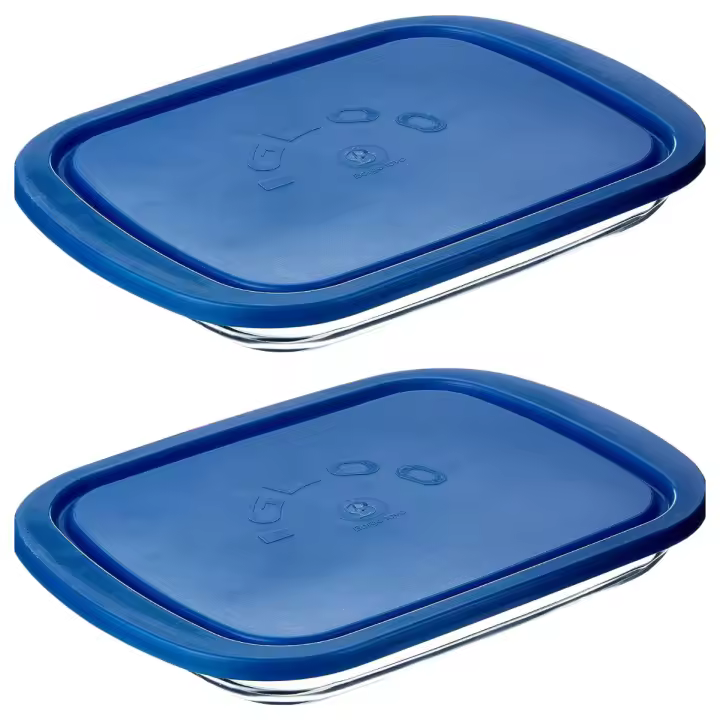 BORGONOVO Set 2 HermeticoS Embuti. Igloo 13,5cm 800 Ml CRISTAL CON TAPA - 1