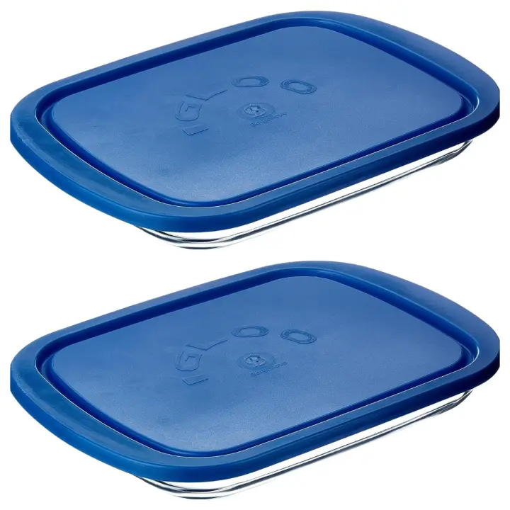 BORGONOVO Set 2 HermeticoS Embuti. Igloo 13,5cm 800 Ml CRISTAL CON TAPA - 1