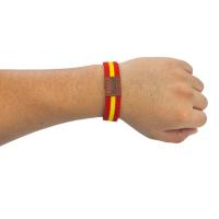 Pack Pulseras Elásticas con la Bandera de España para Hombre - Trozo de Cuero - Pulseras España para Mujer - Talla Única - details 0