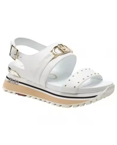 Liu Jo Donna Sandal Maxi Wonder Sandal 27 Calf cuero blanco - 1