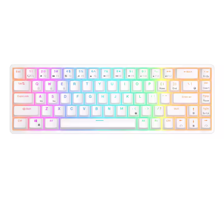 Teclado Mecánico RK Royal Kludge RK837 Tri-mode BT 5.0/2.4G/USB-C 68 Teclas RGB Backlit Hot-swappable Para Gamer Con Conexión Inalámbrica Y Cable - 1
