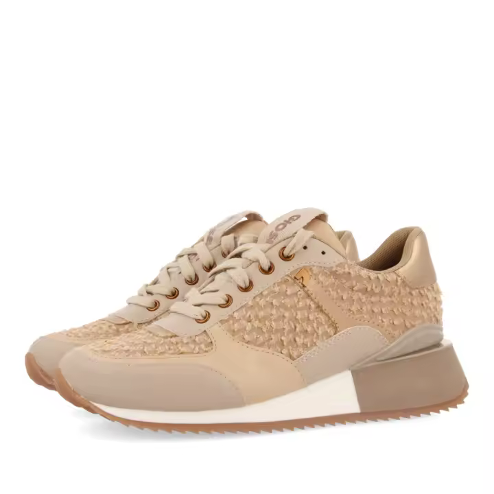 Zapatilla Gioseppo Beige Mujer Plumeti Cuña 3cm - 1