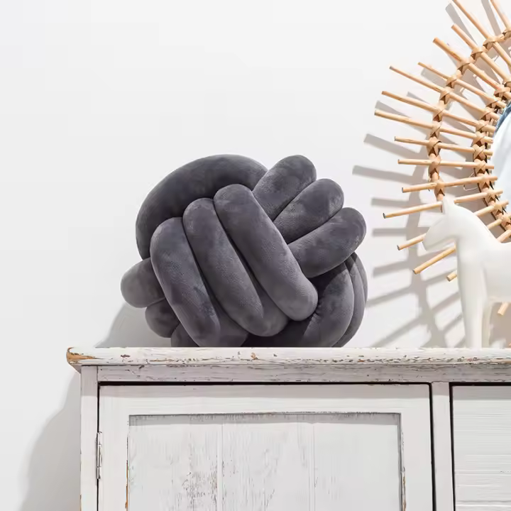 Cojín De Decoración Aesthetic Hecho a Mano En Colores Caqui Cream Pink Blanco Negro Estilo Americano Para Hogar Y Sueño - 1