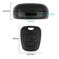 Ociodual Funda de Remplazo ABS Sin Logo ni Llave Espadin Key Compatible con Peugeot 307 406 Carcasa Rígida Mando a Distancia - details 6