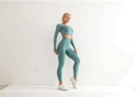 Conjunto De Yoga Para Mujer Ropa Deportiva De Gimnasio Con Top De Manga Larga Y Leggings De Cintura Alta Fitness Sports - details 7