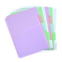 Office Box Pack 10 Separadores XTRA A4 BLUSH Colores Pastel con Bolsillo y Etiquetas Adhesivas - details 0