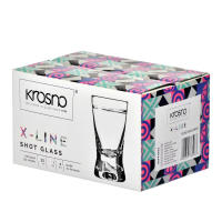 KROSNO Vasos de vodka X-line | Juego de 6 vasos | Vasos de chupito de tequila 25 ML | Vasos de vidrio transparentes | Ideal para el hogar, restaurantes y recepciones | Apto para lavavajillas - details 2