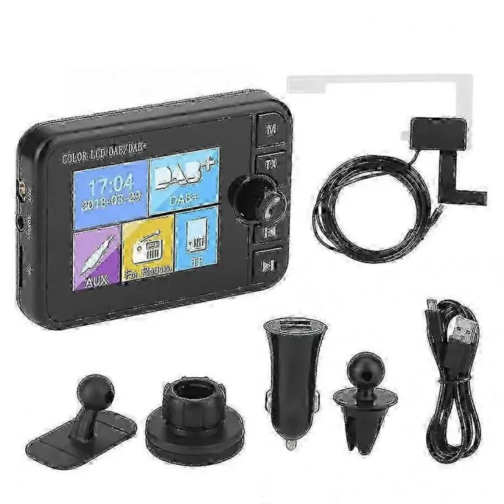 Dab receptor de radio en coche Estéreo de sonido de Señal digital adaptador de transmisión DAB + Bluetooth Antena compatible MP3 FM transmisor - 1